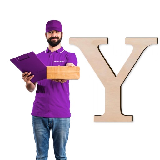 Деревянная надпись LETTER Y TIMES размер M 10 см