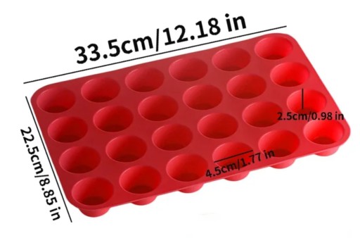 Силиконовая форма для маффинов, диаметр 4см, 24 шт.