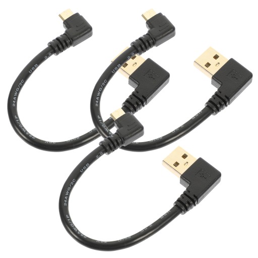 Кабель-переходник USB Micro, угловой, короткий