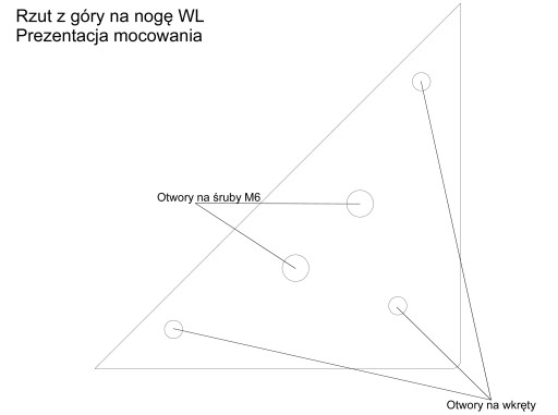 METALOWA Noga do Stołu Meblowa WL1 Industrial Loft