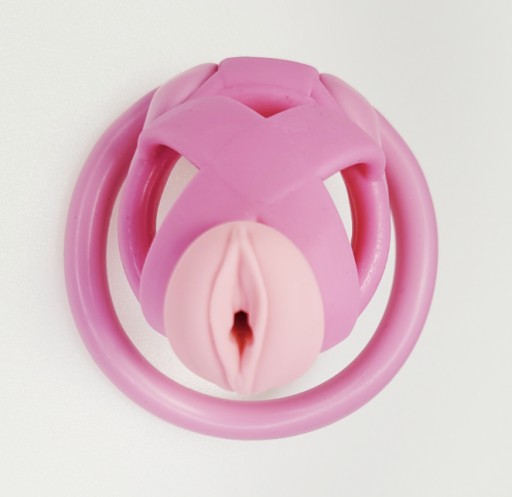 Маленький розовый пояс целомудрия, клетка целомудрия 4 Orings Dilator Penis Cage