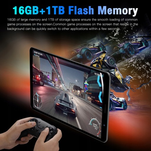 Планшет 8,0 дюйма Android 10 5G SIM WiFi GPS1 16 ТБ Tab14, синий, Android