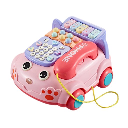 Baby Phone Toy Cartoon Baby Musical Toys for Pink