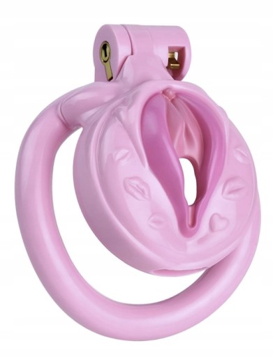 CHASTITY MAŁY RÓŻOWY MINI PAS CNOTY KLATKA NA PENISA