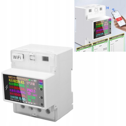 ИЗМЕРИТЕЛЬ ТОКА WIFI ДЛЯ DIN-РЕЙКИ 100A AC85-265V