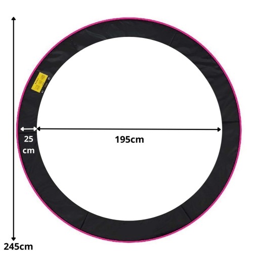 OCHRANIACZ NA SPRĘŻYNY TRAMPOLINA ZABEZPIECZENIE GRUBA PIANKA 244-252CM 8FT