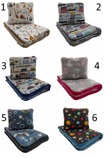 Комплект для коляски Одеяло 50х75+30х35 Minky+вышивка