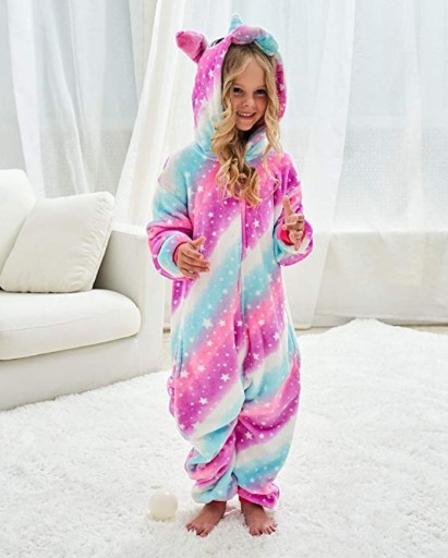 JEDNOROŻEC PIŻAMA KIGURUMI STAR STRÓJ DLA DZIECI GALAXY 128-134
