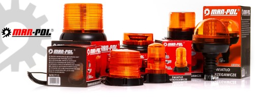 LAMPA BŁYSKOWA OSTRZEGAWCZA STROBOSKOP 360° KOGUT MAGNES 12V/24V 20W