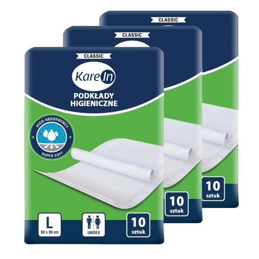 Прокладки гигиенические, впитывающие 60 х 90 см KareIn Classic 30 шт.