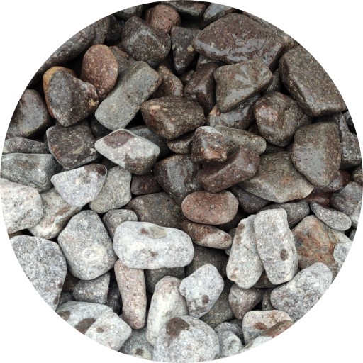 Brązowy otoczak ogrodu akwarium Porfido Marrone matowy brązowy 2-4 cm 24 kg