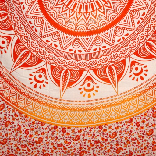 Indyjska NARZUTA XXL batik orient MANDALA bawełna zasłona etno boho 230x210