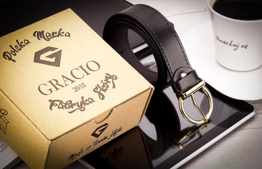 Ремень Gracio Gift НАТУРАЛЬНАЯ кожа женский ЧЕРНЫЙ