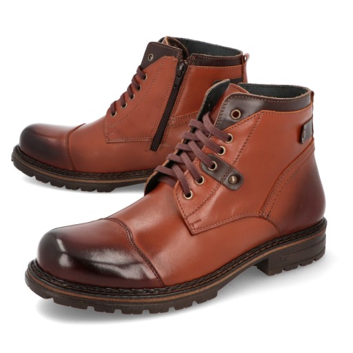 BUTY ZIMOWE PÓŁBUTY MĘSKIE SKÓRA OCIEPLANE TRZEWIKI GEPARD 210 BRL R 44