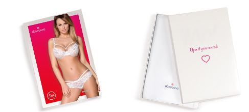 860-SET-2 комплект нижнего белья белого цвета S/M Obsessive