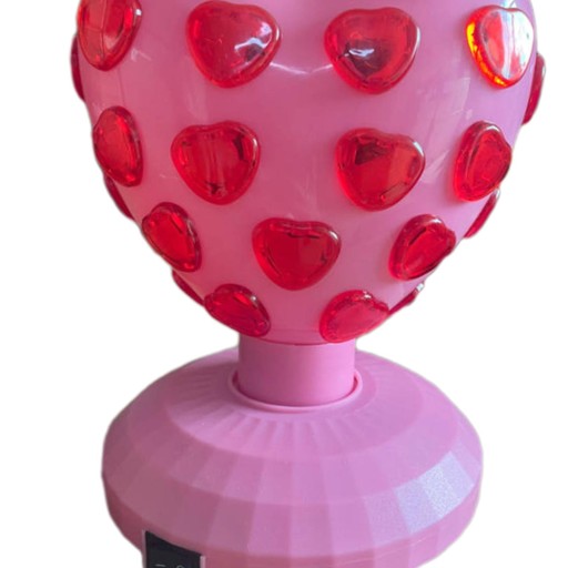 Disco Ball Lamp Compact Size RGB LED Strobe Light for Room pink love heart