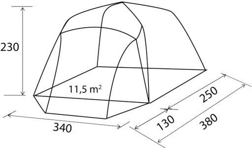 PRZEDSIONEK NAMIOT DMUCHANY DRIVE AWAY BRUNNER TROUPER XL 180-230 cm