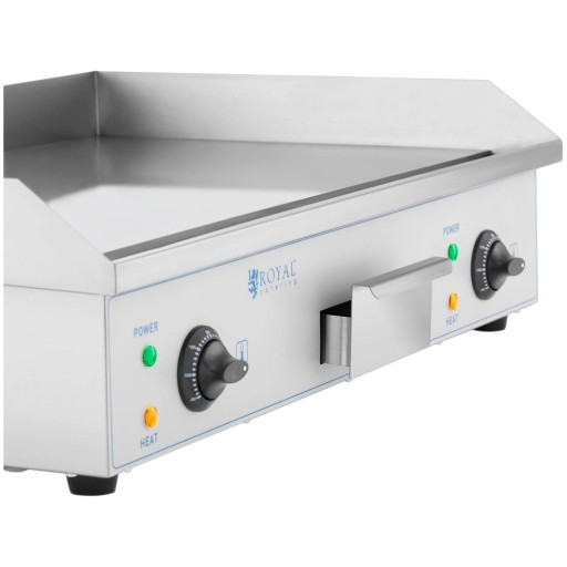 GRILL PŁYTA GRILLOWA GŁADKA ELEKTRYCZNA 2x 2200 W STAL NIERDZEWNA 730 mm