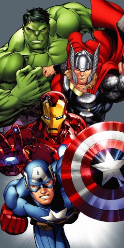 Пляжное банное полотенце 70х140 AVANGERS MARVEL Хлопок