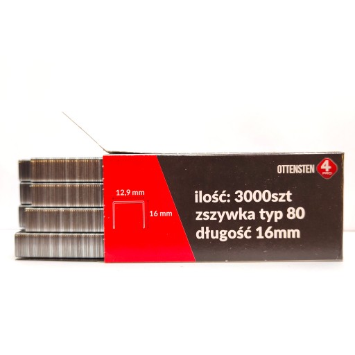Скобы обивочные 16 мм, степлер ТИП 80 / GA21 / 380 4PRO, оцинкованный 6 000 зл.