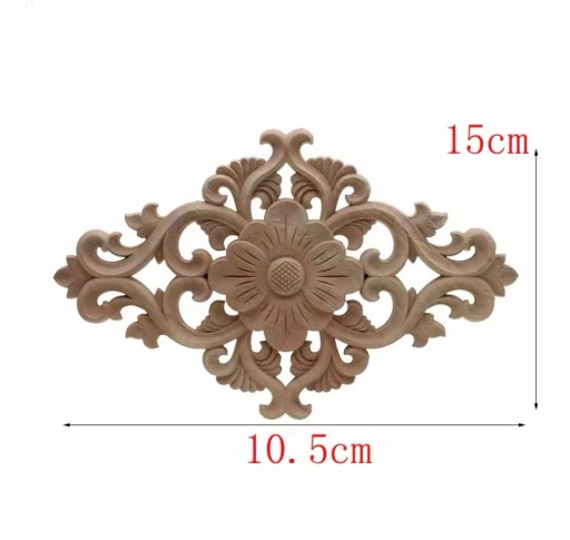 Drewniany dekor ornament sztukateria 15x10 cm