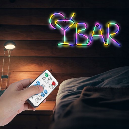 Светодиодные вывески с неоновым светом в форме букв BAR