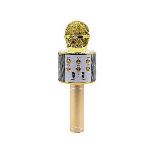 Outlet - Mikrofon karaoke z głośnikiem bluetooth Manta MIC10-G Złoty
