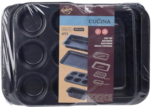 BLACHA FORMA DO PIECZENIA 4el keksówka MUFFINKI POWŁOKA nóż pizzy AMBITION