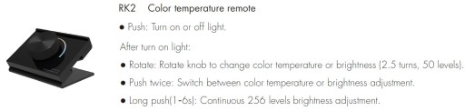 RK2 RF LED CCT Панель Поворотная 1-зонная GW5