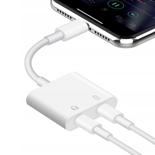 АДАПТЕР 2X КАБЕЛЬ LIGHTNING ДЛЯ IPHONE X XS 11 12 13 14 PRO MAX