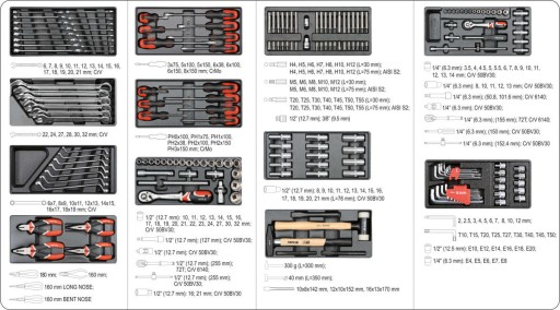 СЕРВИСНЫЙ ШКАФ С ИНСТРУМЕНТАМИ 185 YATO PARTS