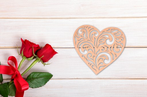Деревянный декор HEART OPEN 2 10см СВАДЕБНЫЙ