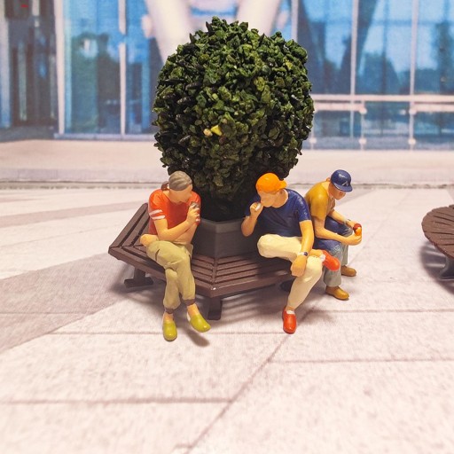 Model tarasu kwiatowego w skali 1:64 Budynek uliczny dla piaskownicy w stylu D