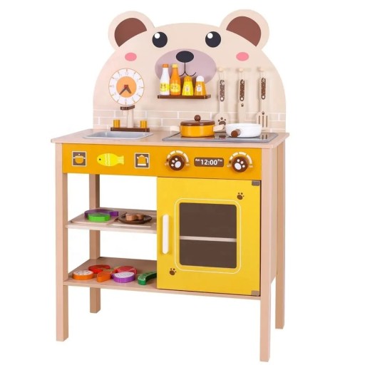 ДЕРЕВЯННЫЕ КУХОННЫЕ ИГРУШКИ ПОДАРОЧНЫЕ ИГРУШКИ КУХОННЫЕ БОЛЬШОЙ МЕДВЕДЬ МОНТЕССОРИ ЭКО