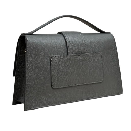 Сумка-сундук из натуральной кожи Grace Maxi Graphite