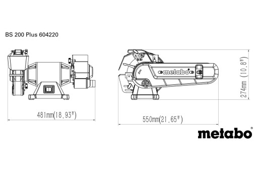 Настольная шлифовальная машина Metabo 600 Вт, 220 В