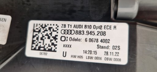 AUDI A5 B10 ЗАДНИЙ ПЛАФОН ПРАВЫЙ ЛЕВЫЙ