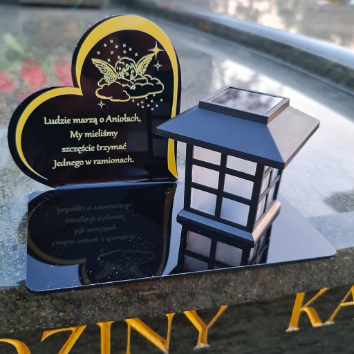 WIECZNA LAMPKA statuetk NA CMENTARZ LED znicz solarny ŚWIECZKA NA GRÓB