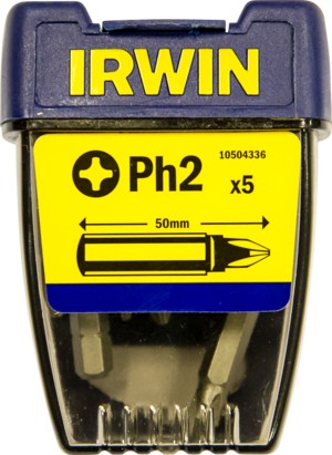 Насадки Биты Ph2 x 50мм 5шт IRWIN 10504336