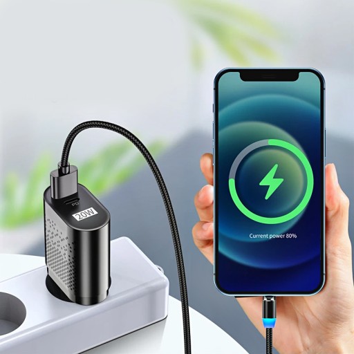 МАГНИТНЫЙ КАБЕЛЬ 3в1 MICRO TYP-C для IPHONE USB-C