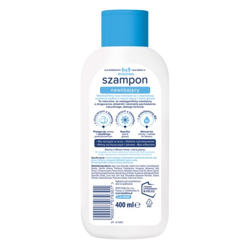 Bambino RODZINA Szampon nawilżający 400ml