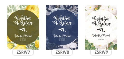 Naklejki wódka Baczewski Ślub PERSONALIZACJA 10 szt