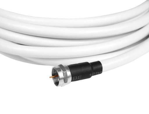 GOTOWY KABEL KONCENTRYCZNY PRZEWÓD ANTENOWY WTYK TV KĄTOWY WTYK F 10m