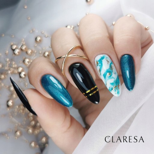 5+2 CLARESA Гибридные лаки для ногтей верхняя база GLITTER