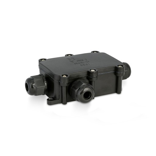 PUSZKA Z DŁAWIKAMI N/T IP68 80x52x31 CZARNA 63.3