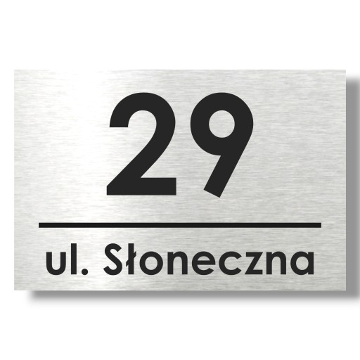 АДРЕСНАЯ ТАБЛИЧКА С НОМЕРОМ ДОМА ПРОЧНАЯ И ЭЛЕГАНТНАЯ 30Х20см DIBOND UV PRINT