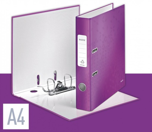 Папка Leitz Wow 180° А4 50мм 350к фиолетовый