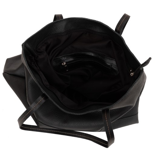 черная КОЖАНАЯ сумка SOFT LEATHER BAG A4