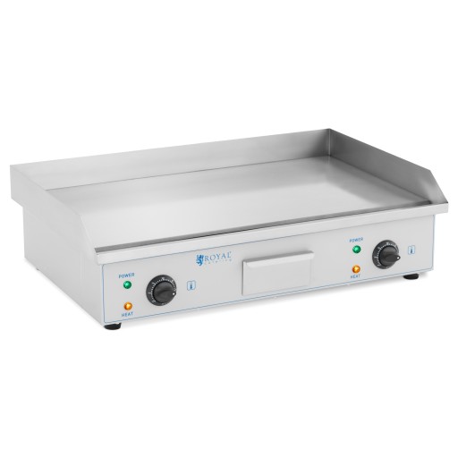 GRILL PŁYTA GRILLOWA GŁADKA ELEKTRYCZNA 2x 2200 W STAL NIERDZEWNA 730 mm