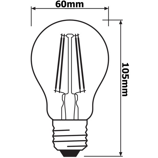 2 светодиодные лампы E27 A60 4 ​​Вт 40 Вт 470 лм 2700 К OSRAM
